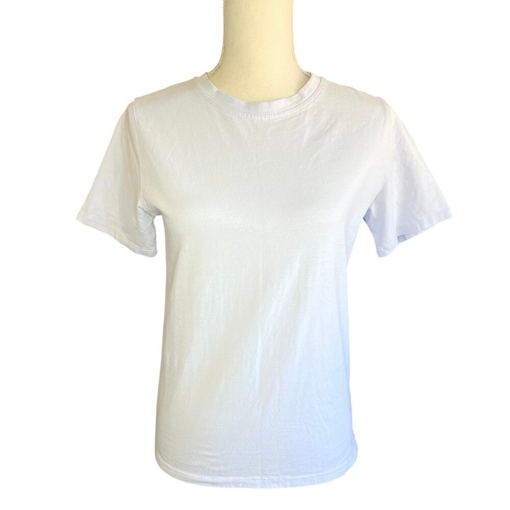 TWOI Crewneck T-shirt periwinkle blue casual everyday basics neutral comfort